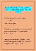 NCCER ELECTRICAL CERTIFICATION TEST  EXAM  LATEST 2025 WITH QUESTIONS AND  ANSWERS 