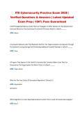 ITS Cybersecurity Practice Exam 2026 &vert; Verified Questions & Answers &vert; Latest Updated Exam Prep &vert; 100&percnt; Pass Guaranteed