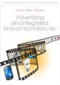 Test Bank &ndash; Advertising and Integrated Brand Promotion &lpar;6th Edition&rpar; by Thomas O&rsquo;Guinn&colon; Questions&comma; Answers and Rationales Study Guide