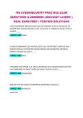 ITS CYBERSECURITY PRACTICE EXAM QUESTIONS & ANSWERS &lpar;2026&sol;2027 LATEST&rpar; &vert; REAL EXAM PREP &vert; VERIFIED SOLUTIONS