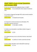 ASAP SSEPs Exam Actual Questions and Answers 2026&period;docx