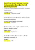 CNIM Prep Week 5 - Evoked Potential Instrumentation Exam Questions & Answers &lpar;Grade A&plus;&rpar;&period;docx