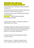 SSEP MEP&comma; EEG&comma; EMG Exam Questions & Answers &lpar;Grade A&plus;&rpar;&period;docx