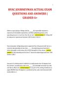 HVAC JOURNEYMAN ACTUAL EXAM QUESTIONS AND ANSWERS &vert; GRADED A&plus;