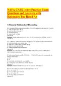 NAFA CAFS &lpar;core&rpar; Practice Exam Questions and Answers with Rationales Top Rated A&plus;