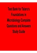 Talaro&rsquo;s Foundations in Microbiology Complete Test Bank Questions and Answers Study Guide 2025&sol; 2026 Latest Exam Prep