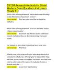 SW 350 Research Methods for Social Workers Exam Questions & Answers &lpar;Grade A&plus;&rpar;&period;docx