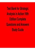 Strategic Analysis in Action 10th Edition Complete Test Bank Questions and Answers Study Guide 2025&sol; 2026 Latest Exam Prep