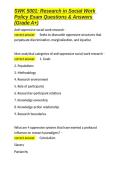 SWK 5001 Research in Social Work Policy Exam Questions & Answers &lpar;Grade A&plus;&rpar;&period;docx