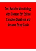 Microbiology with Diseases 5th Edition Complete Test Bank Questions and Answers Study Guide 2025&sol; 2026 Latest Exam Prep