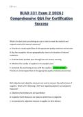 BUAD 331 Exam 2 2026 &vert; Comprehensive Q&A For Certification Success