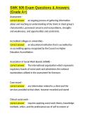 SWK 505 Exam Questions & Answers &lpar;Grade A&plus;&rpar;&period;docx