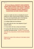 ATI Content Mastery &lpar;2026&sol;2027&rpar; EXAM &vert;&vert;VERIFIED  EXAM&excl;&excl;&excl;&vert;&vert; MOST RECENT EXAM ACTUAL COMPLETE  REAL EXAM QUESTIONS AND CORRECT ANSWERS  &lpar;VERIFIED ANSWERS&rpar; ALREADY GRADED A&plus; &vert;  GUARANTEED SUCCESS&excl;&excl; NEWEST EXAM&excl;&excl;&excl;