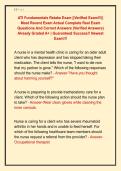ATI Fundamentals Retake Exam &vert;&vert;Verified Exam&excl;&excl;&excl;&vert;&vert;  Most Recent Exam Actual Complete Real Exam  Questions And Correct Answers &lpar;Verified Answers&rpar;  Already Graded A&plus; &vert; Guaranteed Success&excl;&excl; Newest  Exam&excl;&excl;&excl;