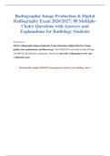 Radiographic Imaging Exam 2026&sol;2027 &ndash; 80 Q&A