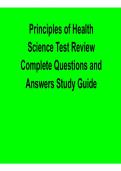 Principles of Health Science Test Review Complete Questions and Answers Study Guide 2025&sol; 2026 Latest Exam Prep