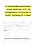 Sharp ESO Exam Engine Room Simulator Operation Actual Exam 2026&sol;2027 with Detailed Rationales &vert; Complete Exam-Style Questions &vert; Pass Guaranteed &ndash; A&plus; Graded