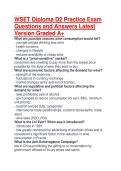 WSET Diploma D2 Practice Exam Questions and Answers Latest Version Graded A&plus;