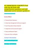 ICC REINFORCED CONCRETE final code test 60 Exam with comprehensive questions and well elaborated correct answers graded A&plus;&period;