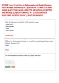 RTE 100 Exam &num;1 on Intro to Radiography and Student Success  Skills Keiser University-Ft Lauderdale  COMPLETE REAL  EXAM QUESTIONS AND CORRECT ANSWERS &lpar;VERIFIED  ANSWERS&rpar; ALREADY GRADED A&plus; &vert; GUARANTEED  SUCCESS&excl;&excl; NEWEST EXAM &vert; JUST RELEASED&excl;&excl; 