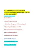 ICC Exam with comprehensive questions and well elaborated correct answers graded A&plus;