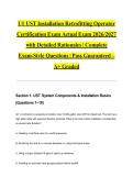 U1 UST Installation Retrofitting Operator Certification Exam Actual Exam 2026&sol;2027 with Detailed Rationales &vert; Complete Exam-Style Questions &vert; Pass Guaranteed &ndash; A&plus; Graded