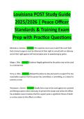 Louisiana POST Study Guide  2025&sol;2026 &vert; Peace Officer  Standards & Training Exam  Prep with Practice Questions 