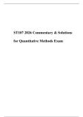 ST107 2026 Commentary & Solutions for Quantitative Methods Exam