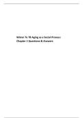 Wister 7e TB Aging as a Social Process Chapter 1 Questions & Answers&period;