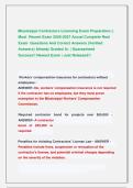 Mississippi Contractors Licensing Exam Preparation &vert;&vert;  Most  Recent Exam 2026-2027 Actual Complete Real               Exam  Questions And Correct Answers &lpar;Verified                        Answers&rpar; Already Graded A&plus; &vert; Guaraanteed                       Succe