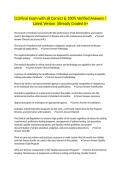 CLS Final Exam with all Correct & 100&percnt; Verified Answers &vert;Latest Version &vert;Already Graded A&plus;