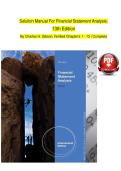 Solution Manual For Financial Statement Analysis&comma; 13th Edition By Charles H&period; Gibson&comma; Verified Chapter's 1 - 13 &vert; Complete