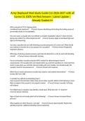 Army Deployed Med Study Guide CLS 2026-2027 with all Correct & 100&percnt; Verified Answers &vert;Latest Update &vert;Already Graded A&plus;