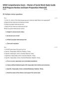 MSW Comprehensive Exam &ndash; Master of Social Work Study Guide &lpar;Full Program Review and Exam Preparation Material&rpar;