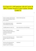 CLS Quiz &num;1-5 100 Questions with all Correct & 100&percnt; Verified Answers &vert;Latest Update &vert;Already Graded A&plus;