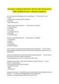 CLS Exam 2 &lpar;Clinical Chemistry Part III&rpar; with all Correct & 100&percnt; Verified Answers &vert;Already Graded A&plus;