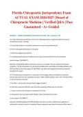 Florida Chiropractic Jurisprudence Exam ACTUAL EXAM 2026&sol;2027 &vert; Board of Chiropractic Medicine &vert; Verified Q&A &vert; Pass Guaranteed - A&plus; Graded