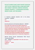 NC BLET HAZMAT EXAM &vert;&vert; MOST RECENT EXAM 2026 -2027 ACTUAL COMPLETE REAL EXAM QUESTIONS  AND CORRECT ANSWERS &lpar;VERIFIED ANSWERS&rpar;  ALREADY GRADED A&plus; &vert; GUARANTEED SUCCESS&excl;&excl;  NEWEST EXAM &vert; JUST RELEASED&excl;&excl;  
