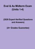 Evaluation & Assessment Midterm Exam PDF &vert; Units 1&ndash;4 Practice Questions & Review