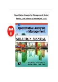 Solution Manual for Quantitative Analysis for Management&comma; Global Edition&comma; 14th edition by Render Chapter 1-15