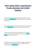 COR Training 2026 &vert; Comprehensive Practice Questions And Verified Solutions