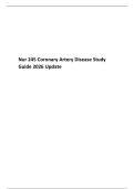 Nur 245 Coronary Artery Disease Study Guide 2026 Update