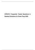 CPR3701 Frequently Tested Questions & Detailed Solutions for Exam Prep 2026 