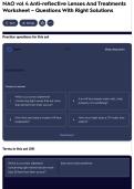 NAO Vol 4 Anti-reflective Lenses And Treatments Worksheet &ndash; Questions With Right Solutions