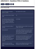 ABO&sol;NAO 5 &ndash; Questions With A&plus; Solutions