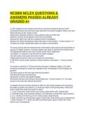 NCSBN NCLEX QUESTIONS & ANSWERS PASSED ALREADY GRADED A&plus;