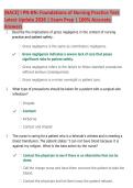 &lpar;NACE&rpar; I PN-RN&colon; Foundations of Nursing Practice Test  Latest Update 2026 &vert; Exam Prep &vert; 100&percnt; Accurate  Answers