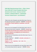 NUR 2063 Pathophysiology Exam 1&comma;2&3 &vert;&vert; Most Recent Exams 2026-2027