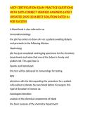 ASCP CERTIFICATION EXAM PRACTICE QUESTIONS WITH 100&percnt; CORRECT VERIFIED ANSWERS LATEST UPDATED 2025&sol;2026 BEST SOLUTION RATED A&plus; FOR SUCCESS