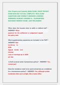 Ohio Property and Casualty &lpar;2026&rpar; EXAM &vert;&vert; MOST RECENT  EXAM 2026-2027 ACTUAL COMPLETE  REAL EXAM  QUESTIONS AND CORRECT ANSWERS &lpar;VERIFIED   ANSWERS&rpar; ALREADY GRADED A&plus; &vert; GUARANTEED  SUCCESS&excl;&excl; NEWEST EXAM &vert; JUST RELEASED&excl;&excl;